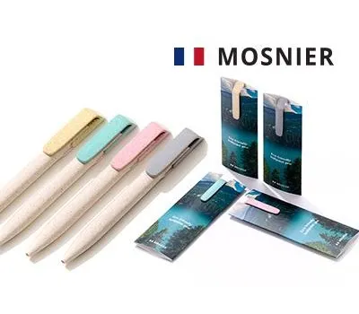 볼펜 판촉물 친환경 소재로 제작하기 2 모스니에 울트라 생분해 볼펜 친환경 독일잉크