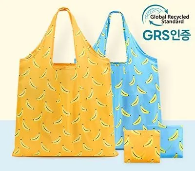 에코백 판촉물 고급스럽게 제작하는 법 2 바나나 패턴장바구니