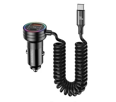 자동차용품 기념품으로 고객 만족도 향상시키는 실전 노하우 2 유삼스 60W 스프링 케이블 차량용 고속 충전기