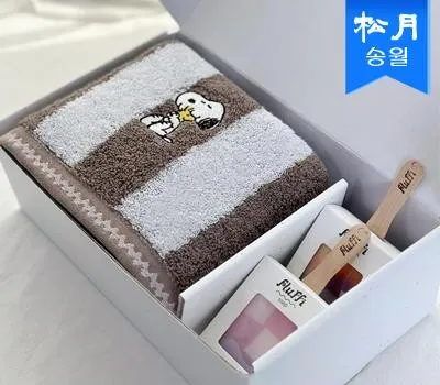 청양판촉물 친환경 제품 전문 업체 추천 3 비누 수건 기프트세트B스누피 멜로우1비누스틱2 답