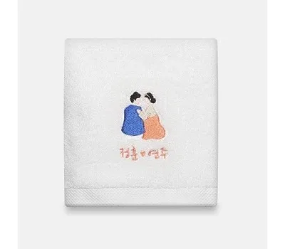 수성구판촉물 특수 인쇄 기술 보유 업체 3 답례품수건 낭만 알콩달콩웨딩 호텔타올 150g