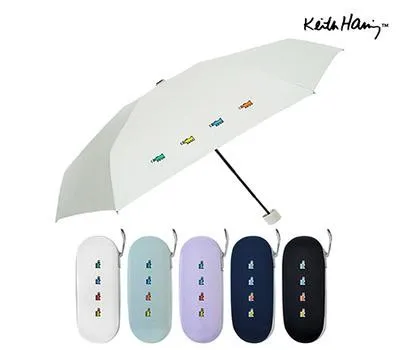 음성판촉물 소량 맞춤 제작 전문점 5 키스해링 파스텔 5단 초미니 양우산