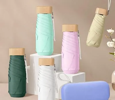 우산 홍보물 MZ세대가 선호하는 디자인 특징 5 포켓우드 6K 5단 수동 암막 우양산 UPF50