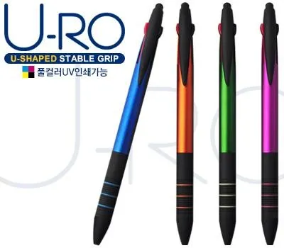 볼펜 판촉물 친환경 소재로 제작하기 4 유로3색 3링터치펜 독일잉크/컬러인쇄가능