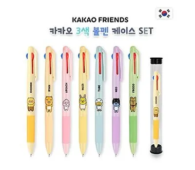 경상북도판촉물 당일 제작 가능한 곳은? 5 카카오프렌즈 3색 볼펜 케이스 세트