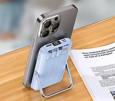 강릉판촉물 기업 납품 전문 업체 리스트 2 맥세이프 거치형 보조배터리 10,000mAh 케이블 포