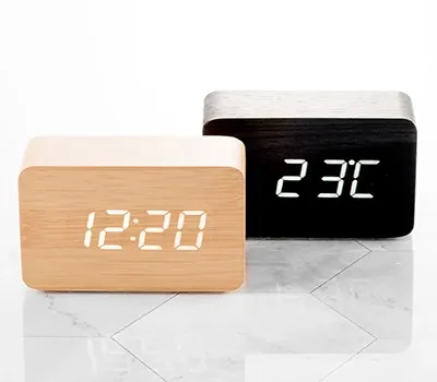 시계 판촉물 무독성 안전한 제품 선택 3 우드 LED 무소음 탁상시계
