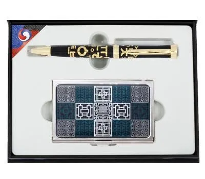 해남판촉물 우리 동네 베스트 업체 4 한글볼펜과 창살문그린자개명함