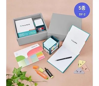 목포판촉물 합리적인 가격의 업체 찾기 5 SY-2 웰컴키트 사무문구세트 메모함 하드