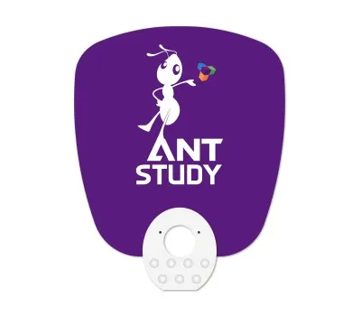 부채 판촉물 제작 과정에서 품질 보장받는 방법 4 계란자루부채(원형자루) - 사각